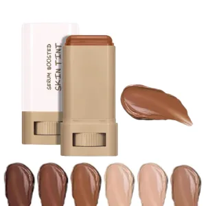 Lushaco Skin Tint, Skin Tint Foundation, Serum Boosted Skin Tint Balm, Serum Boosted Balm, Natural Finish Makeup, Solid Moisturizing and Natural Finish Makeup (#03)