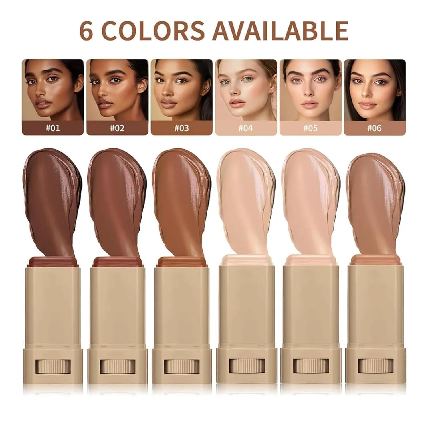 Lushaco Skin Tint, Skin Tint Foundation, Serum Boosted Skin Tint Balm, Serum Boosted Balm, Natural Finish Makeup, Solid Moisturizing and Natural Finish Makeup (#03)