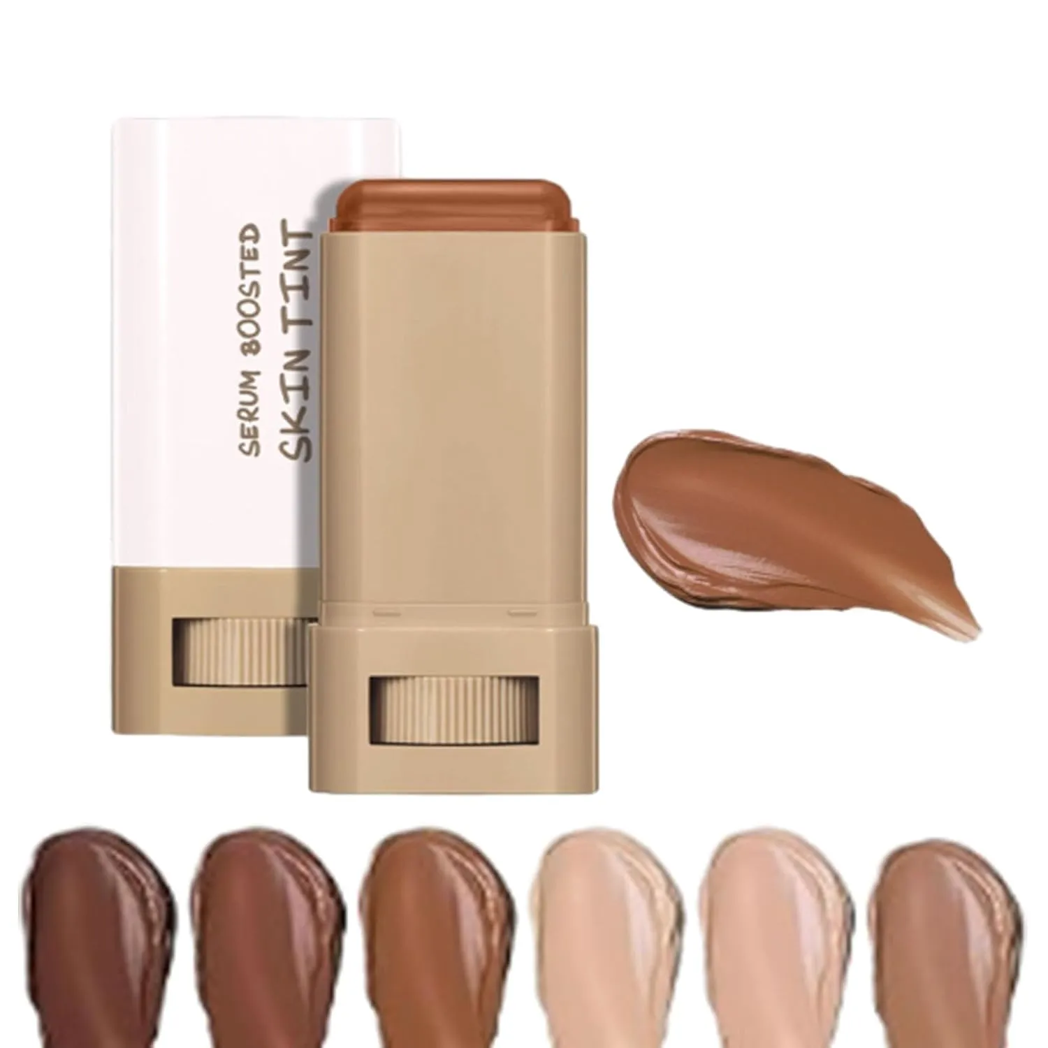 Lushaco Skin Tint, Skin Tint Foundation, Serum Boosted Skin Tint Balm, Serum Boosted Balm, Natural Finish Makeup, Solid Moisturizing and Natural Finish Makeup (#03)