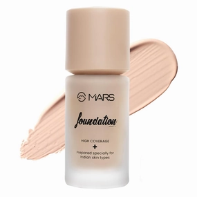 MA-RS SP/F55 PA     High Coverage All Skin Type Matte Liquid Foundation | Blemish Free & Blendable Foundation for Makeup (40ml) (SHADE-02)
