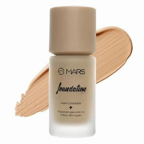 MA-RS SP/F55 PA     High Coverage All Skin Type Matte Liquid Foundation | Blemish Free & Blendable Foundation for Makeup (40ml) (SHADE-06)