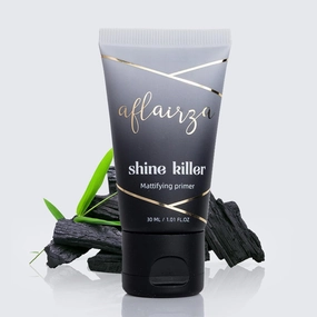 MAHANT Shine Killer Mattifying Primer with Charcoal & Bamboo, Pore Minimizer (30ml) Long-Lasting Face Makeup Base Cheeks, Forehead for Oily Skin Flawless, Shine-Free Finish All Day