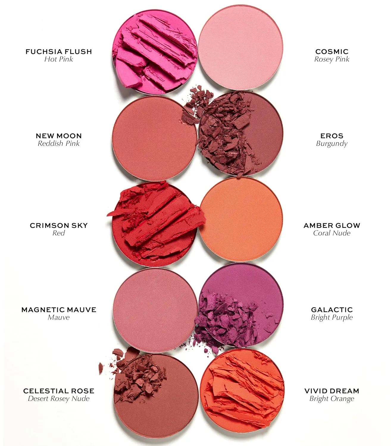 MAKE Beauty Skin Mimetic Microsuede Blush - Matte Powder Blush for Cheeks with Long Lasting Color - Non Comedogenic, Travel Size Makeup Single Palette. Shade - Cosmic (Pink)