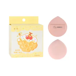 Makeup Sponge Applicator for Wet or Dry Use, Tear Drop Design, High Elastic Cosmetic Sponge for Blending & Applying Foundation – Reusable, Washable (Milk Apricot)