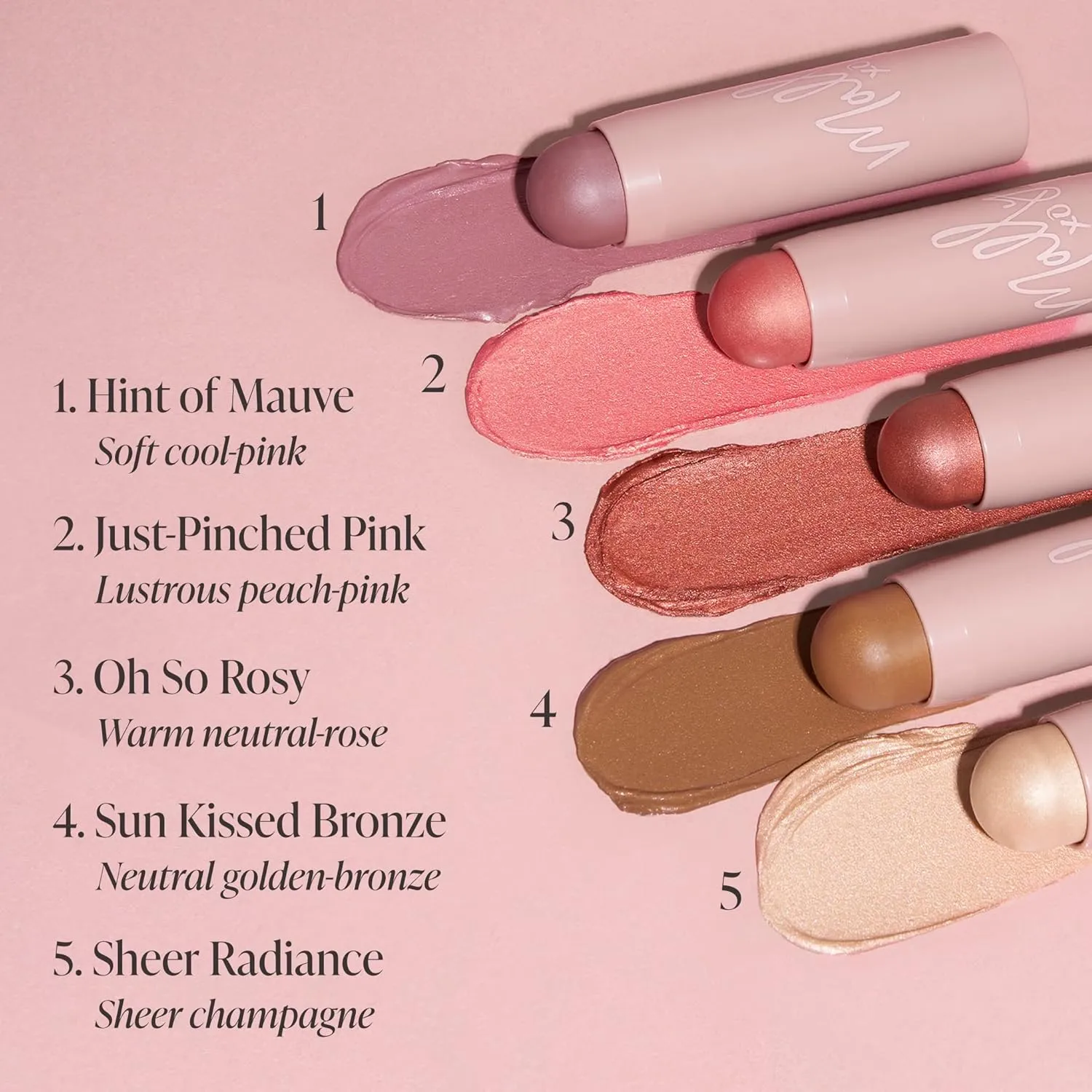 Mally Beauty Shimmer, Shape & Glow Plus Face Defining Stick, Just-Pinched Pink