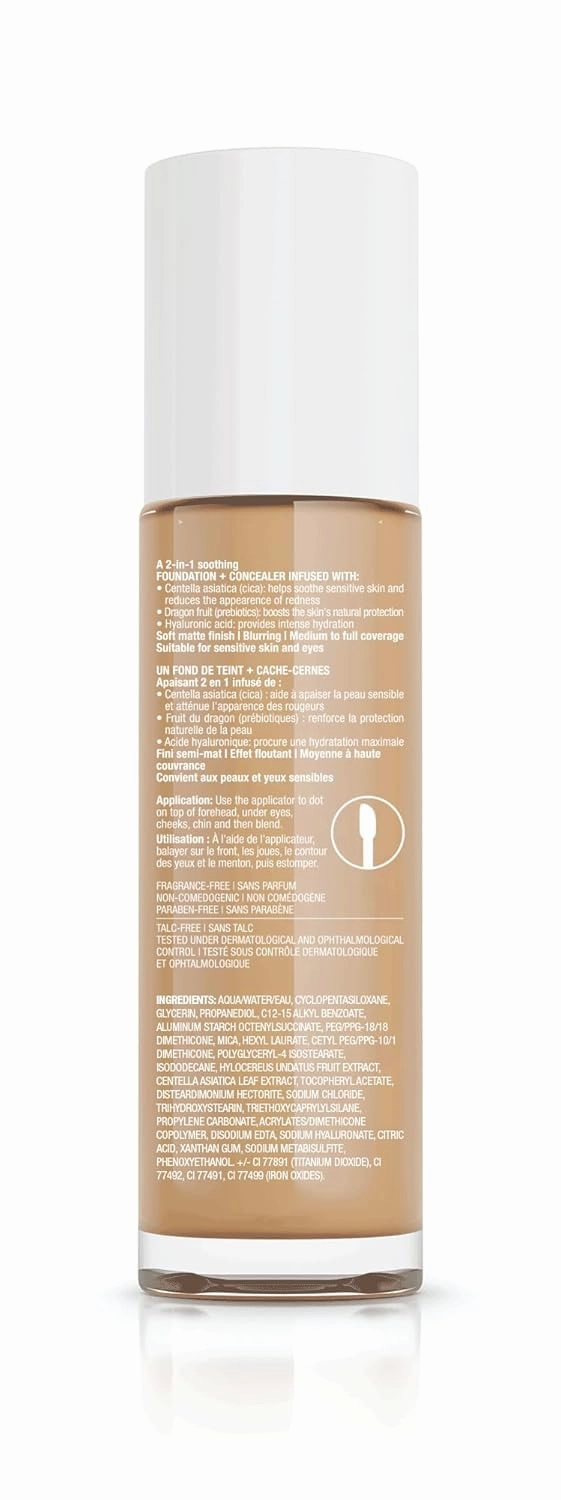 Marcelle Skincaring 2-in-1 Soothing Foundation   Concealer, Buff Beige, 30 mL