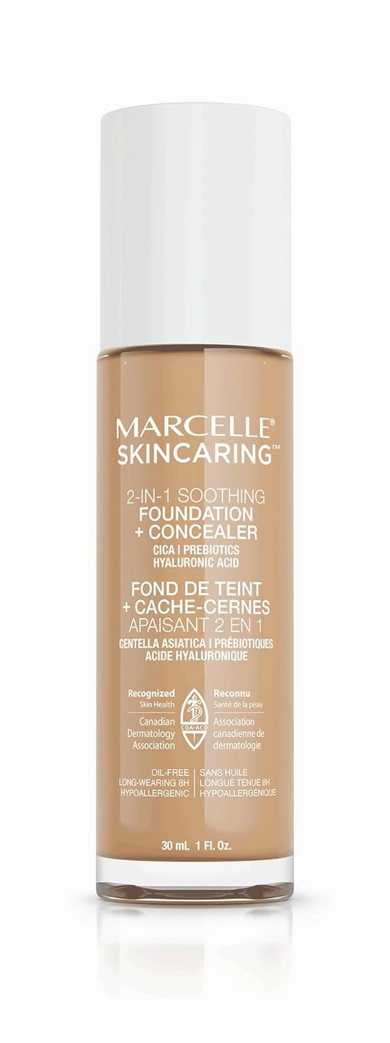 Marcelle Skincaring 2-in-1 Soothing Foundation   Concealer, Buff Beige, 30 mL