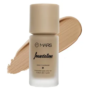 MA..RS/High Coverage Liquid Matte Foundation | Blemish Free & Blendable Foundation for Makeup (40ml) (SHADE-05)