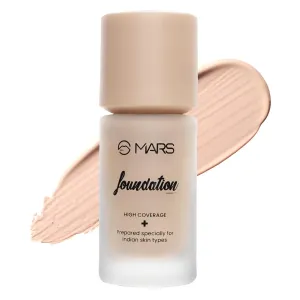 MARS'High Coverage Liquid Matte Foundation | Blemish Free & Blendable Foundation for Makeup (40ml) (SHADE-05)