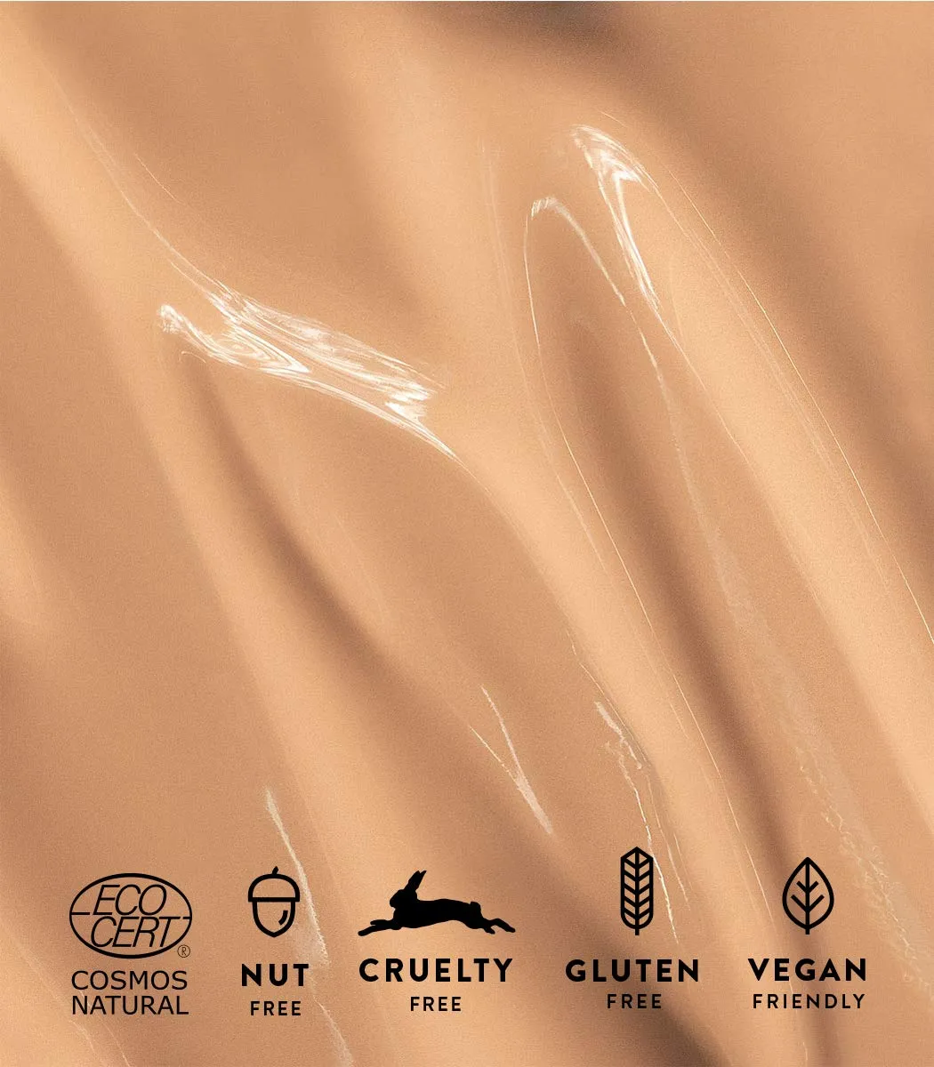 MÁDARA Organic Skincare | Skin Equal Soft Glow Foundation SPF15 Sand 40-30 ml, Mineral foundation with hyaluronic acid, Buildable medium coverage, Dewy foundation, Vegan, COSMOS natural certified