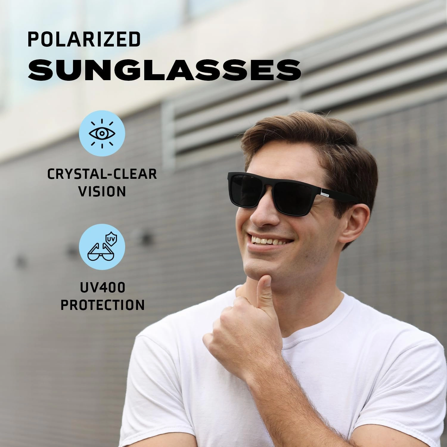 Men's Square Sunglasses Polarized Sunglasses Men Polarized UV Protection Mens Polarized Sunglasses Sport
