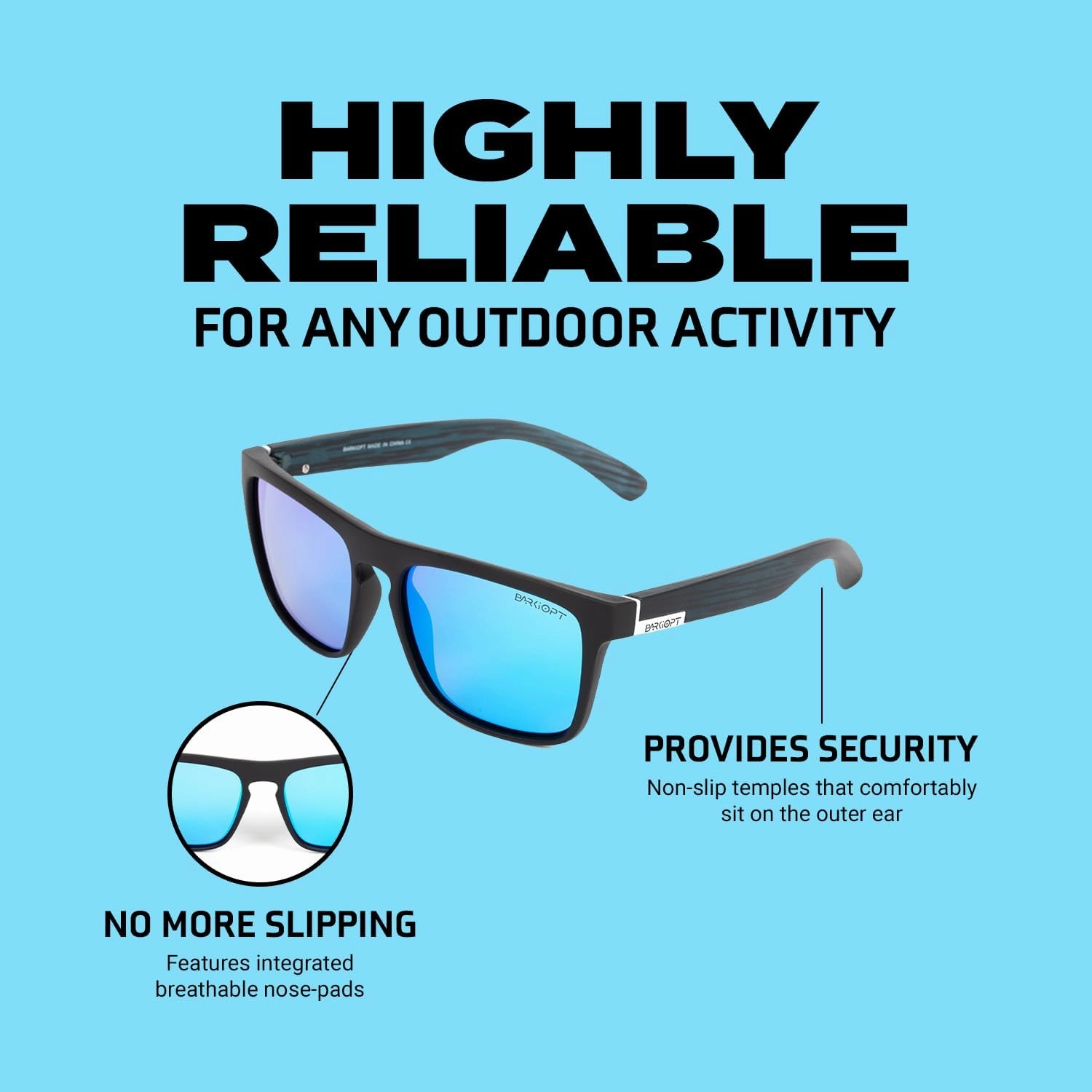 Men's Square Sunglasses Polarized Sunglasses Men Polarized UV Protection Mens Polarized Sunglasses Sport