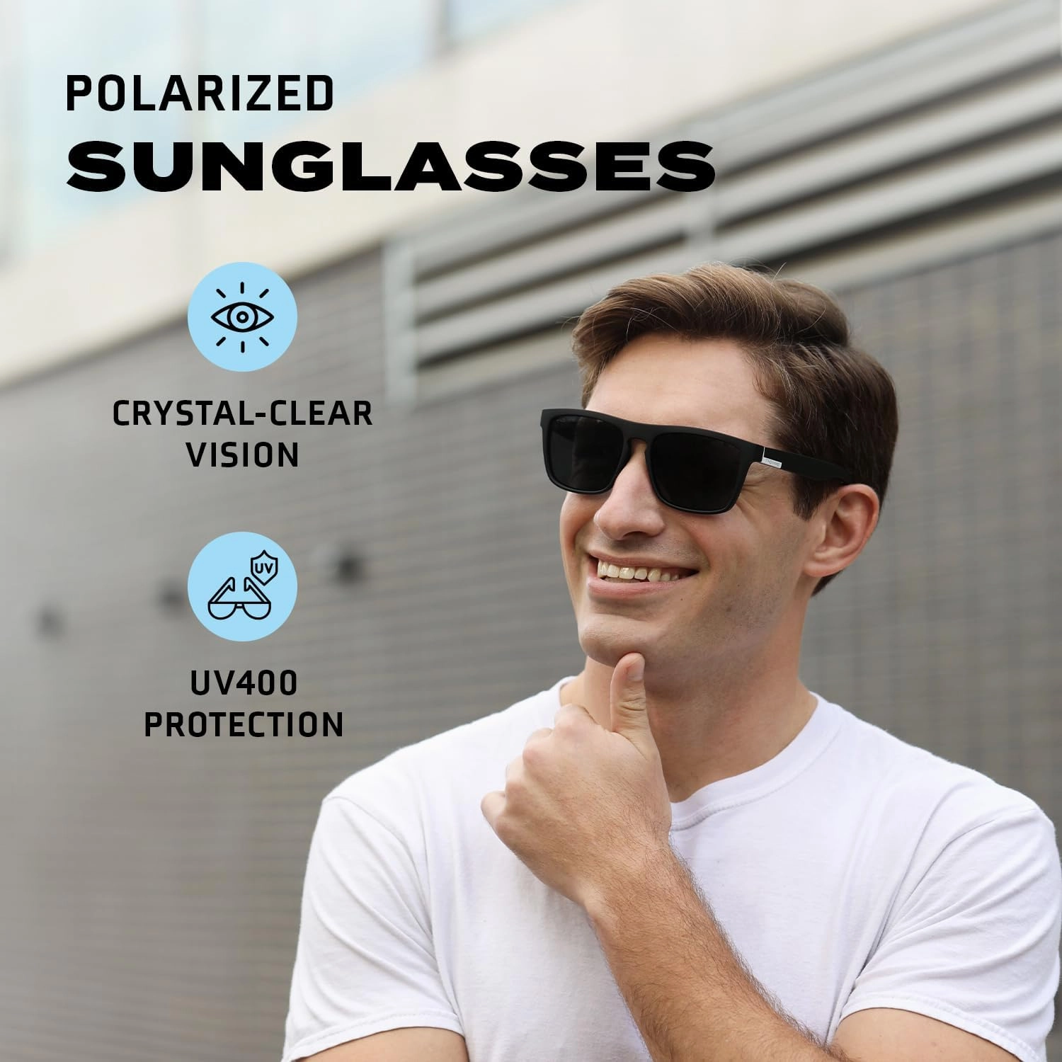 Men's Square Sunglasses Polarized Sunglasses Men Polarized UV Protection Mens Polarized Sunglasses Sport