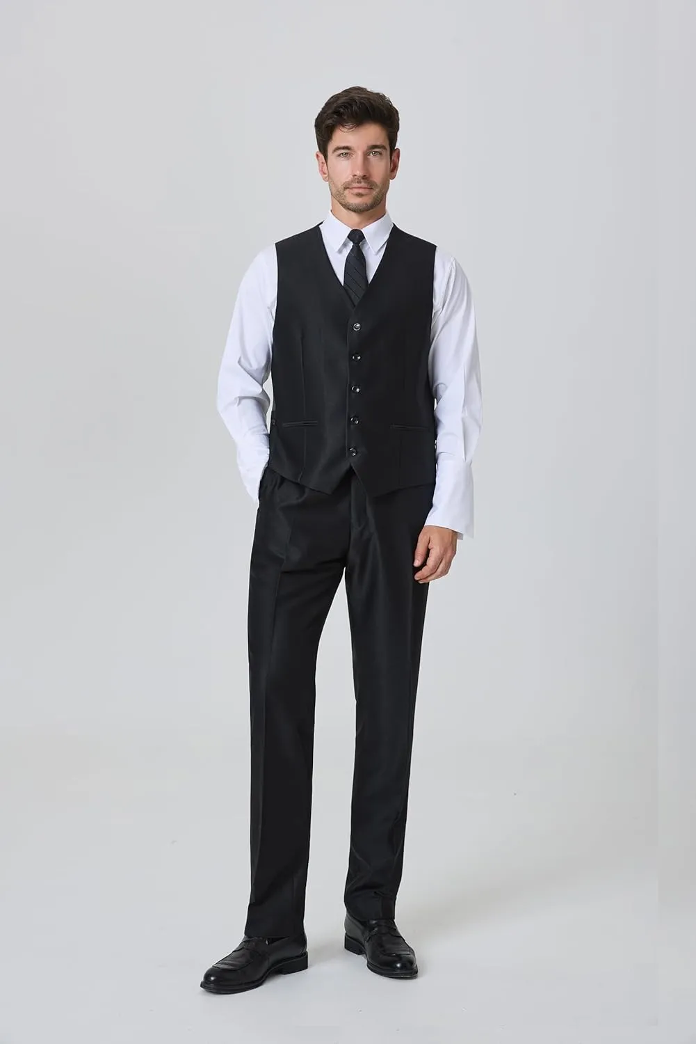Men's Suit 3 Piece Slim Fit Suit, One Button Fine Glitter Shawl Lapel Blazer Jacket Vest Pants for Party & Wedding