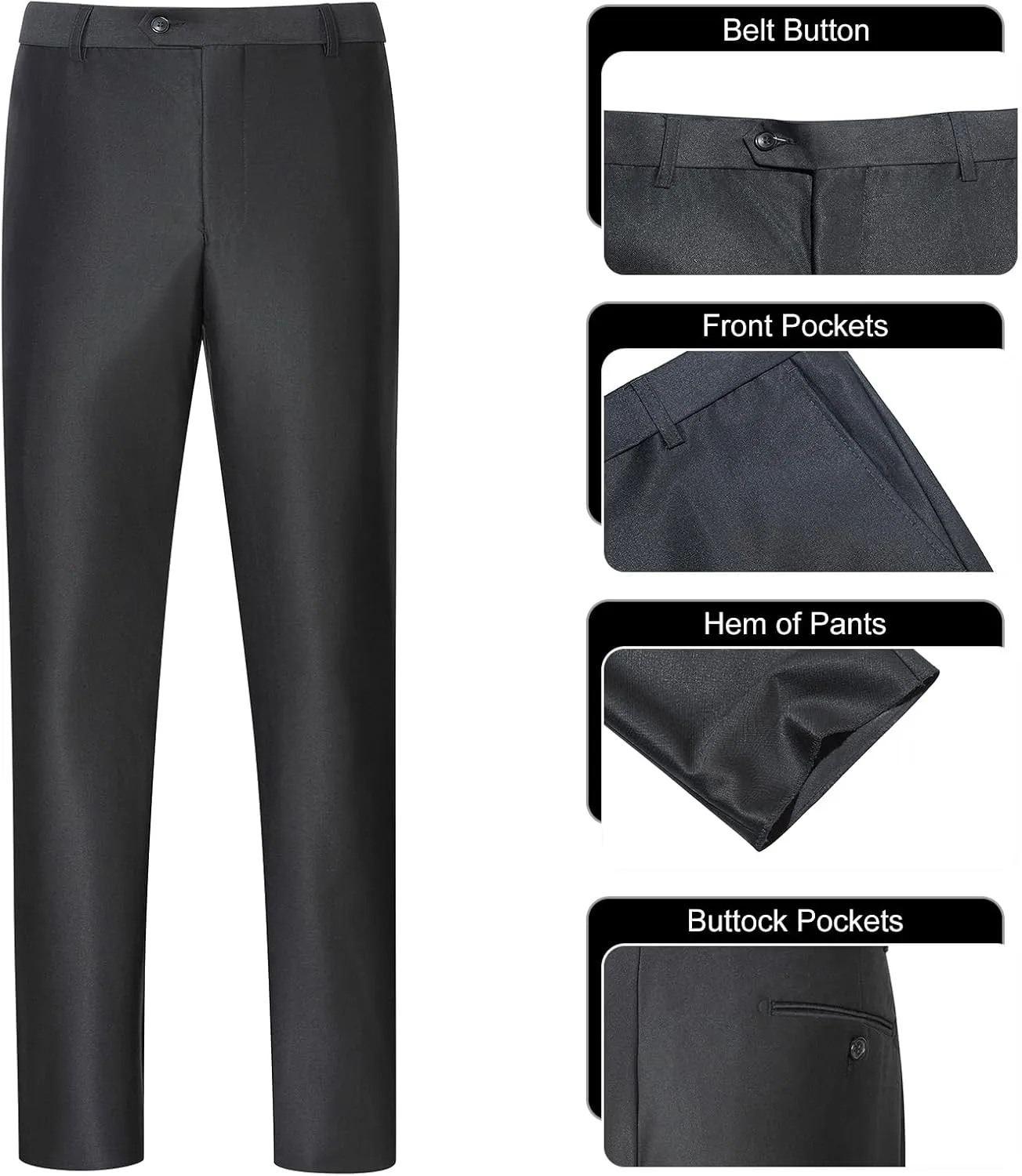 Men's Suit 3 Piece Slim Fit Suit, One Button Fine Glitter Shawl Lapel Blazer Jacket Vest Pants for Party & Wedding