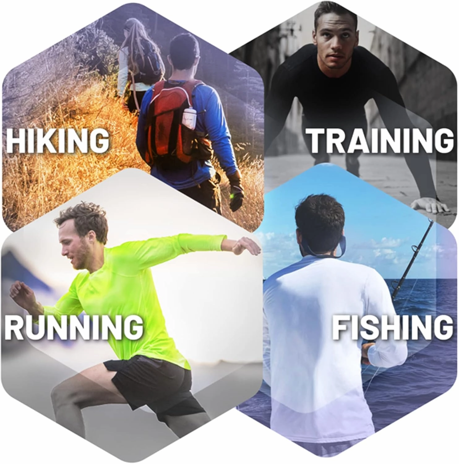 Mens 50  UPF Long Sleeve Shirt, Sun Protection Shirts UV Outdoor Lightweight Fishing T-Shirt for Hiking Swimming Rash Guard