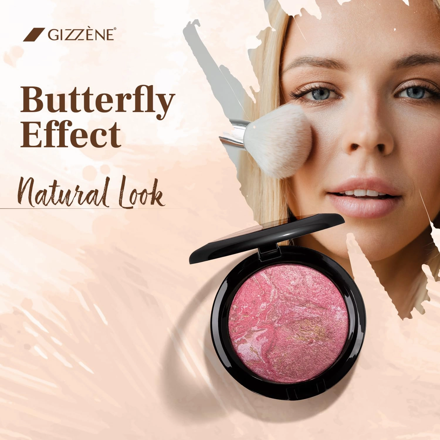 Mineral Blush Powder – Medium Coverage Terracotta Blush for Cheeks & Face with High Pigments for Shiny, Healthy Natural Finish – Buildable, Sweat Proof Makeup Blush (Pink Marble)