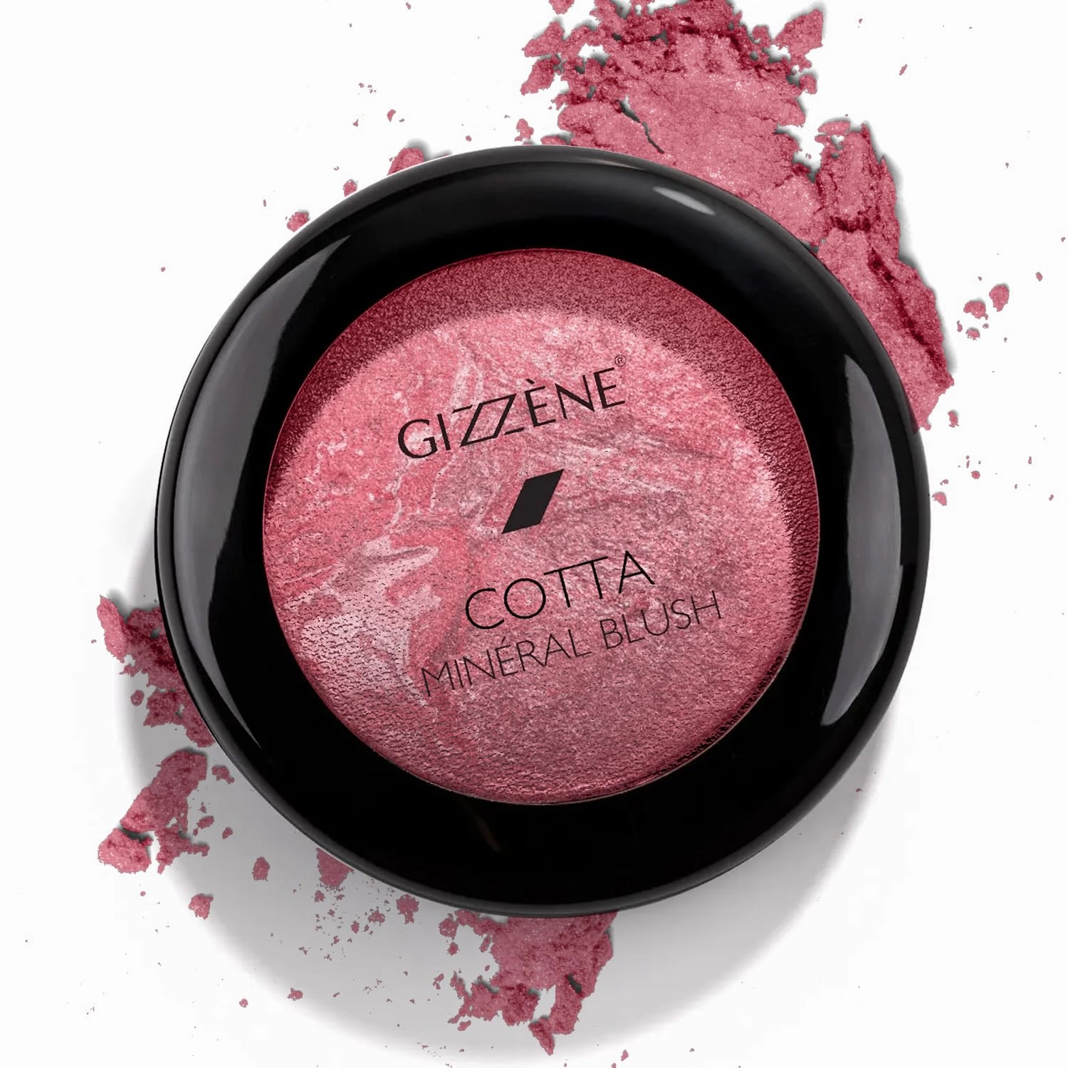 Mineral Blush Powder – Medium Coverage Terracotta Blush for Cheeks & Face with High Pigments for Shiny, Healthy Natural Finish – Buildable, Sweat Proof Makeup Blush (Pink Marble)