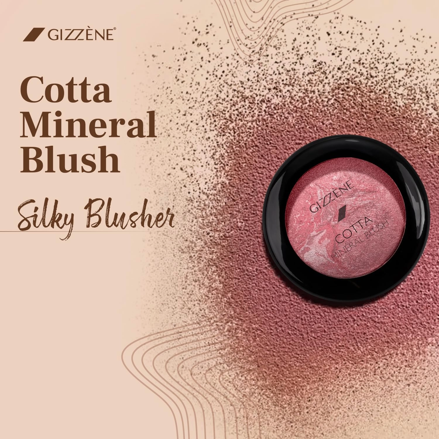 Mineral Blush Powder – Medium Coverage Terracotta Blush for Cheeks & Face with High Pigments for Shiny, Healthy Natural Finish – Buildable, Sweat Proof Makeup Blush (Pink Marble)