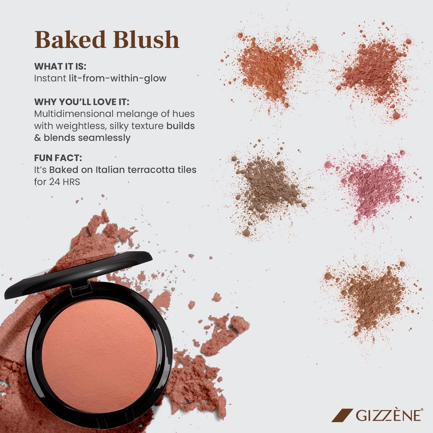 Mineral Blush Powder – Medium Coverage Terracotta Blush for Cheeks & Face with High Pigments for Shiny, Healthy Natural Finish – Buildable, Sweat Proof Makeup Blush (Pretty in Pink)