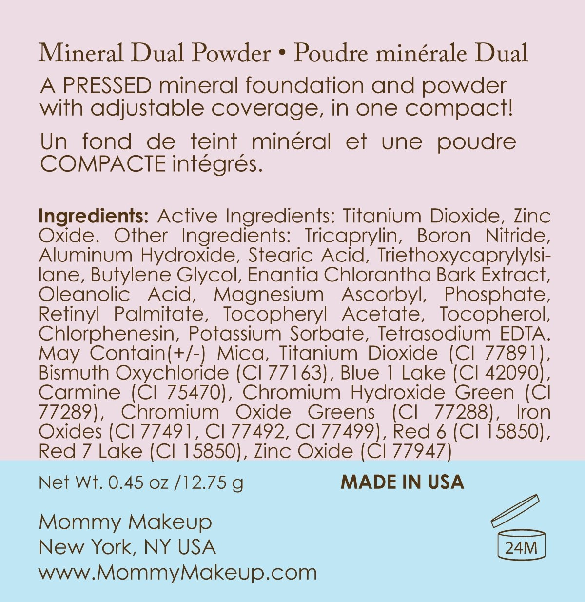 Mineral Dual Powder - 4-in-1 Pressed Mineral Foundation with SPF 15 for Flawless Glow - Oil-Free, Talc-Free, Gluten-Free, 0.45 oz (Coffee Break - Extra Dark) by Mommy Makeup
