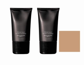 Mineral Liquid Powder Foundation Broad Spectrum SPF 15 Pack of 2 (Light Nude)
