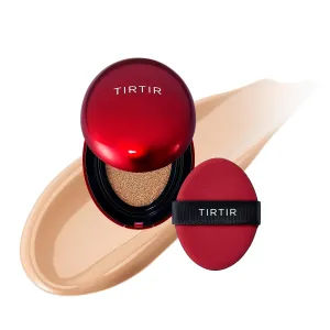 [*Mini Size*] TIRTIR Mask Fit Red Cushion Foundation | Full coverage, Weightless, Skin fit, Satin Glow Finish, Korean Makeup, beauty, Tattoo cover up, Buildable (#25N Mocha, 0.15 Fl Oz)