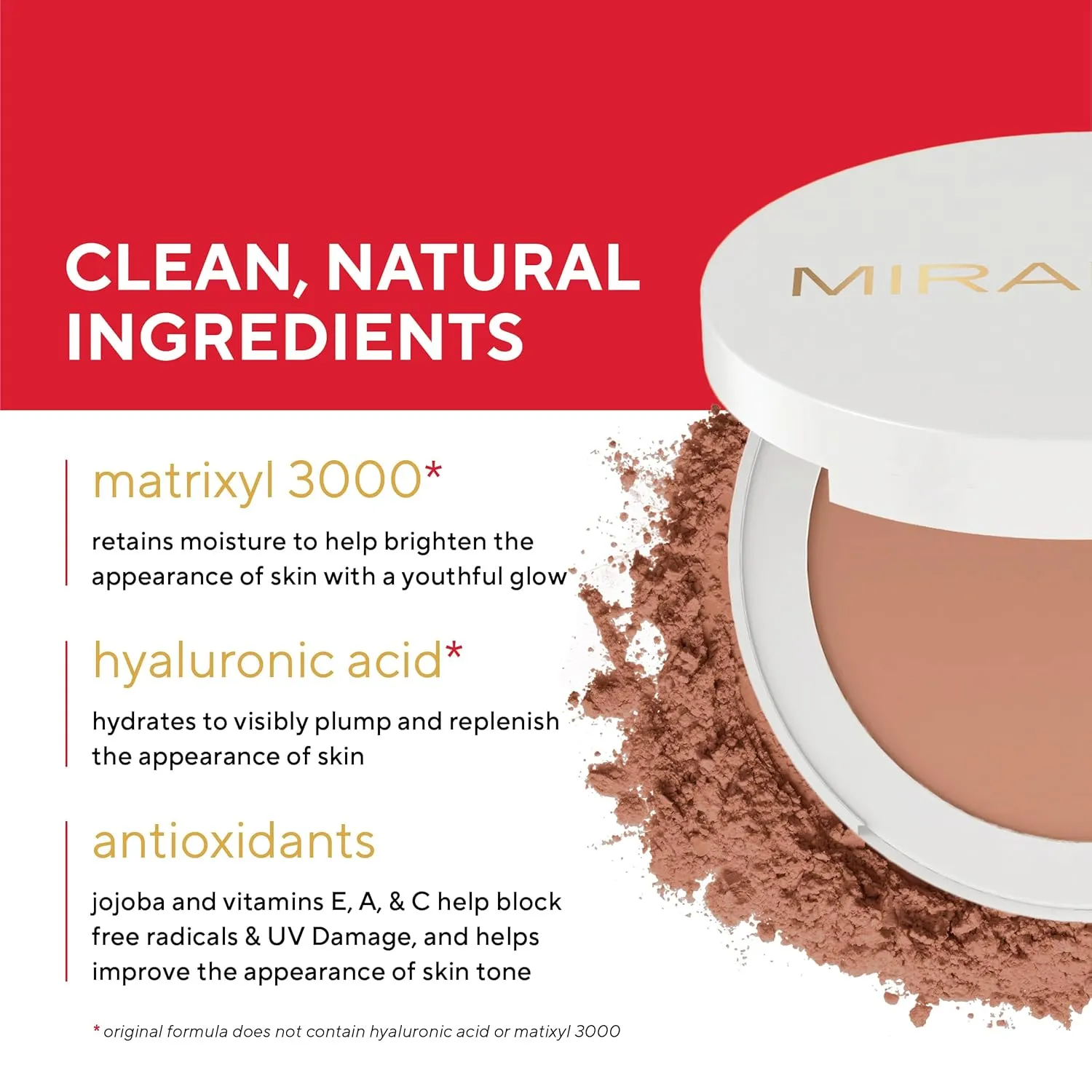 Mirabella Invincible For All Pure Pressed Powder Foundation Makeup - Buildable Mineral Foundation & Blurring Setting Powder for All Skin Types - HD Matte Finishing - Fair F5