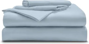 Miracle Made Cotton Bed Sheet Set - Sky Blue, 4 Piece Silver Infused, 300 Thread Count - Thermoregulating Clean & Cool Sheets