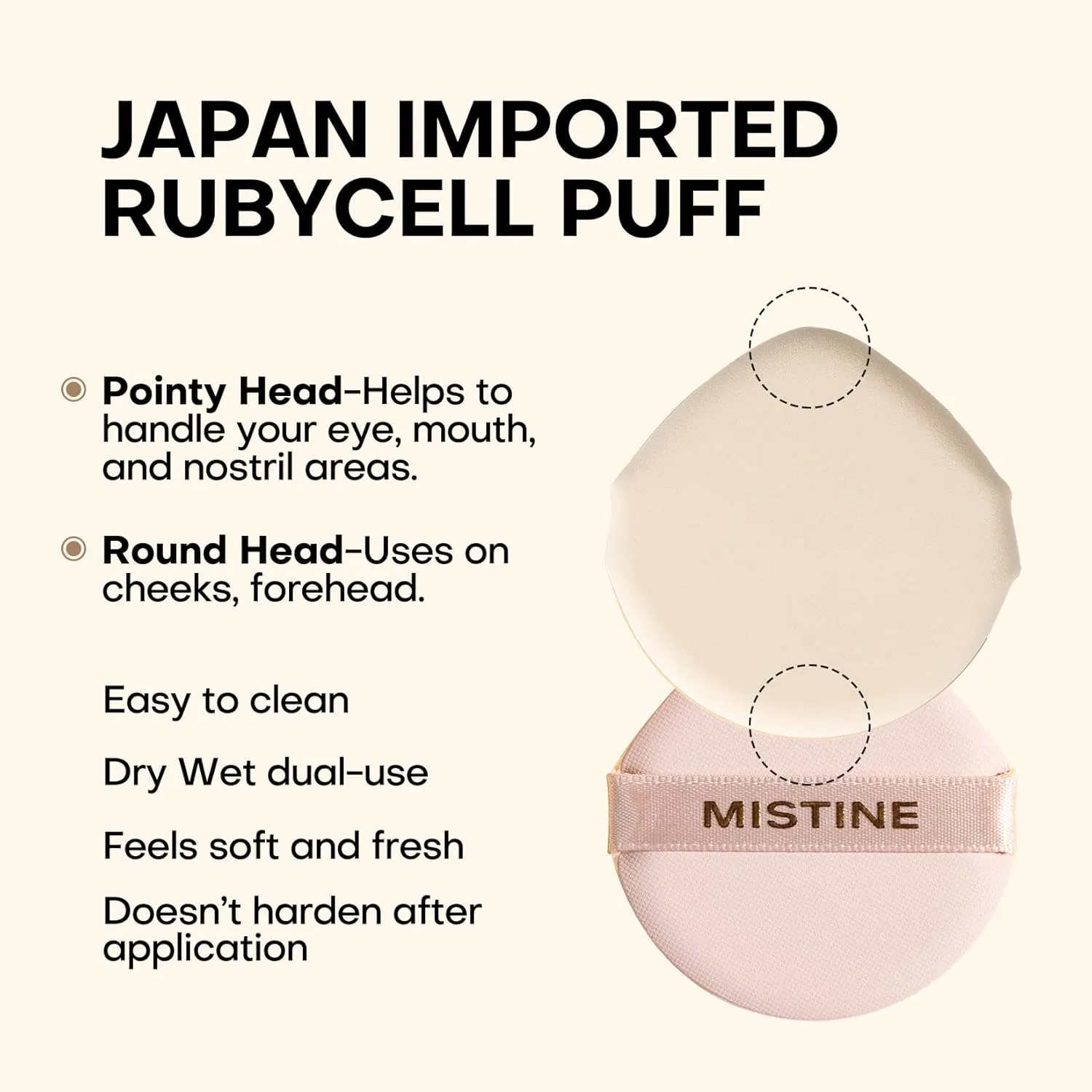 MISTINE Cushion Foundation Breathable Medium Coverage with Satin Finish,Long-Lasting, Oil-Moisture Balance Foundation Makeup,Contains Beauty Serum for Combination Skin,Refill Included,Ivory