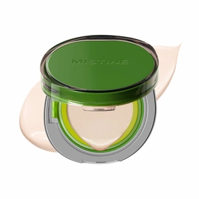 Mistine Cushion Foundation Breathable Coverage with Satin Finish,Long-Lasting, Oil-Moisture Balance Foundation Makeup,Contains Beauty Serum for Dry Skin,Porcelain