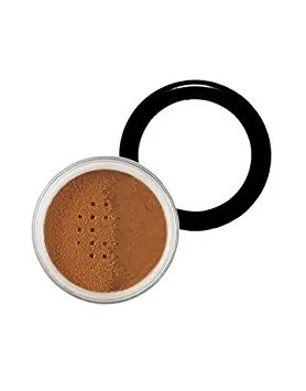 MODE Natural Skin Mineral Powder Foundation Medium Dark Warm - Shade 218 - Breathable Full Coverage Loose Makeup, Smooth Flawless Matte Finish, Nourishing Cocoa Skincare, Vegan