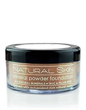 MODE Natural Skin Mineral Powder Foundation Medium Dark Warm - Shade 218 - Breathable Full Coverage Loose Makeup, Smooth Flawless Matte Finish, Nourishing Cocoa Skincare, Vegan