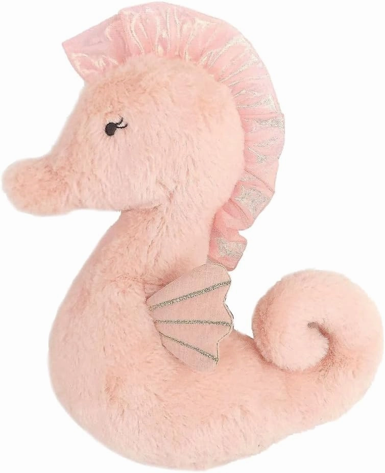 MON AMI Saby The Seahorse Stuffed Animal Plush Toy - 12", Soft Stuffed Toy Animal for Little Girls/Boys, Baby, Toddlers & pre-School Kids, Nursery Decor, Pink