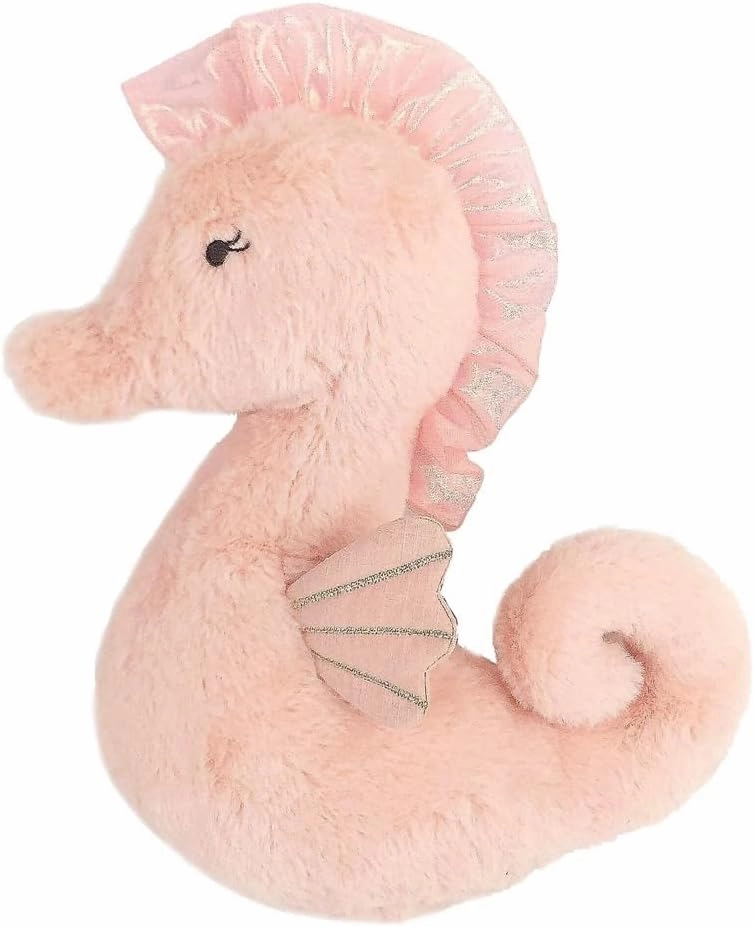 MON AMI Saby The Seahorse Stuffed Animal Plush Toy - 12", Soft Stuffed Toy Animal for Little Girls/Boys, Baby, Toddlers & pre-School Kids, Nursery Decor, Pink