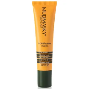 MUDMASKY POREfection Primer 15ml / 0.5FL. OZ. Hybrid Primer – Skincare x Makeup – Minimizes Pores, Mattifies & Nourishes Skin – Long-lasting Base for Flawless Beauty – Made in Italy