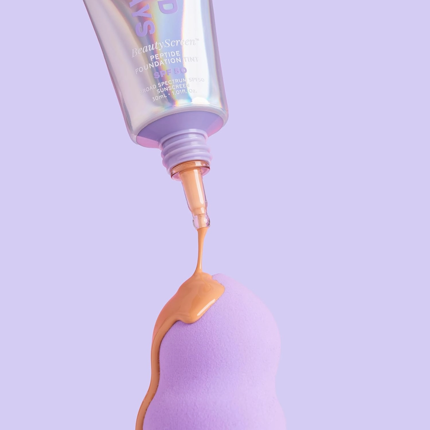Naked Sundays BeautyScreen™ SPF 50 Mineral Peptide Foundation Tint – 2-in-1 Skin Tint & Mineral Sunscreen | Radiant, Buildable Coverage, Acne-Safe, Infused with Peptides (3 Warm Honey, 1.01 oz)