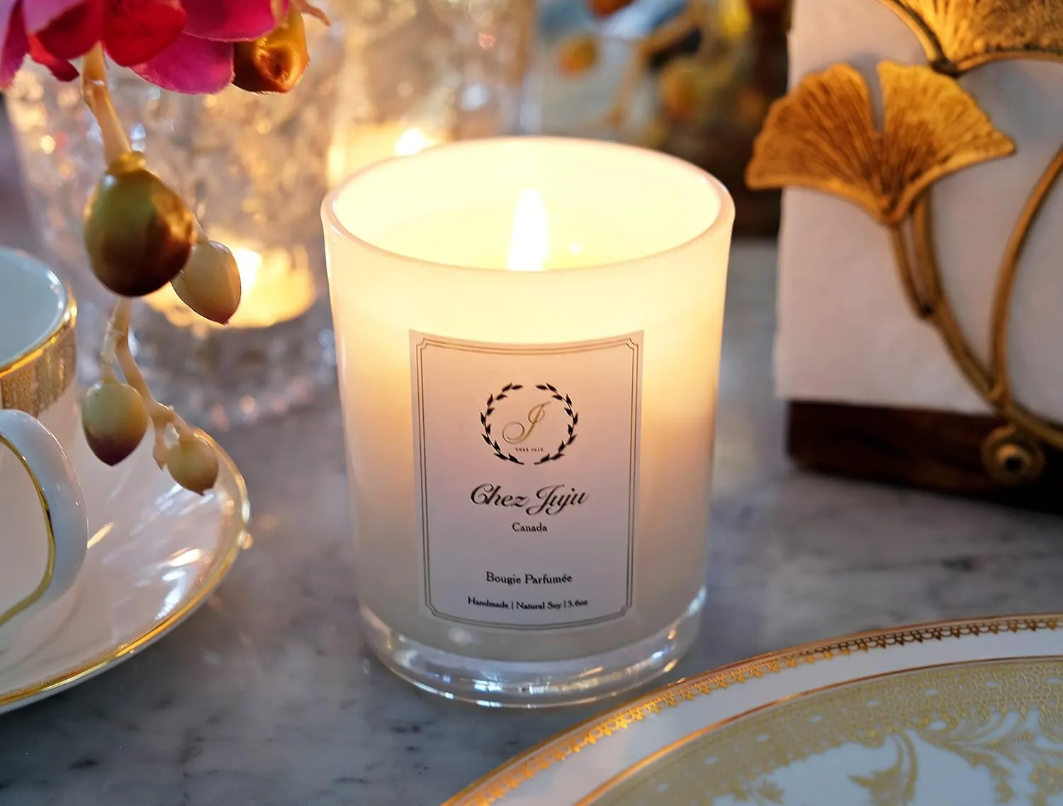 Natural Soy Wax Candle | Peony & Blush Suede | Luxurious Scented Candle Fragrance Aromatherapy | Clean Burning | Handcrafted | Plant-Based Vegan Eco Friendly | Pure Fine Essential Oils