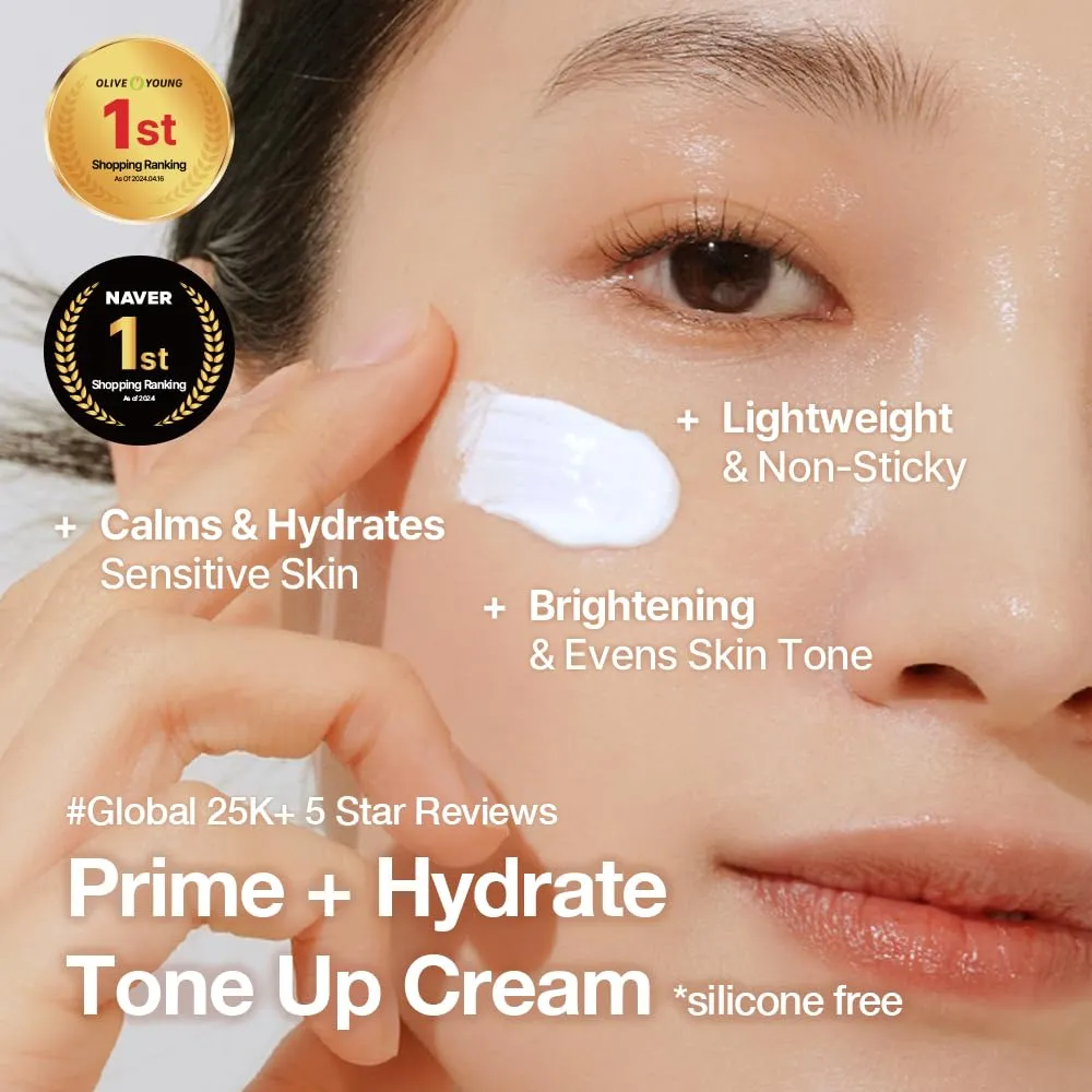 NDP Vitamin B9 Tone-up Cream, Silicone Free Face Primer for Pore Minimizing, Breathable Skin Formula, Glass Skin & Lightweight, Vegan Clean K-Beauty, 95% Purity Madecassoside (65ml / 2.19 Fl Oz)