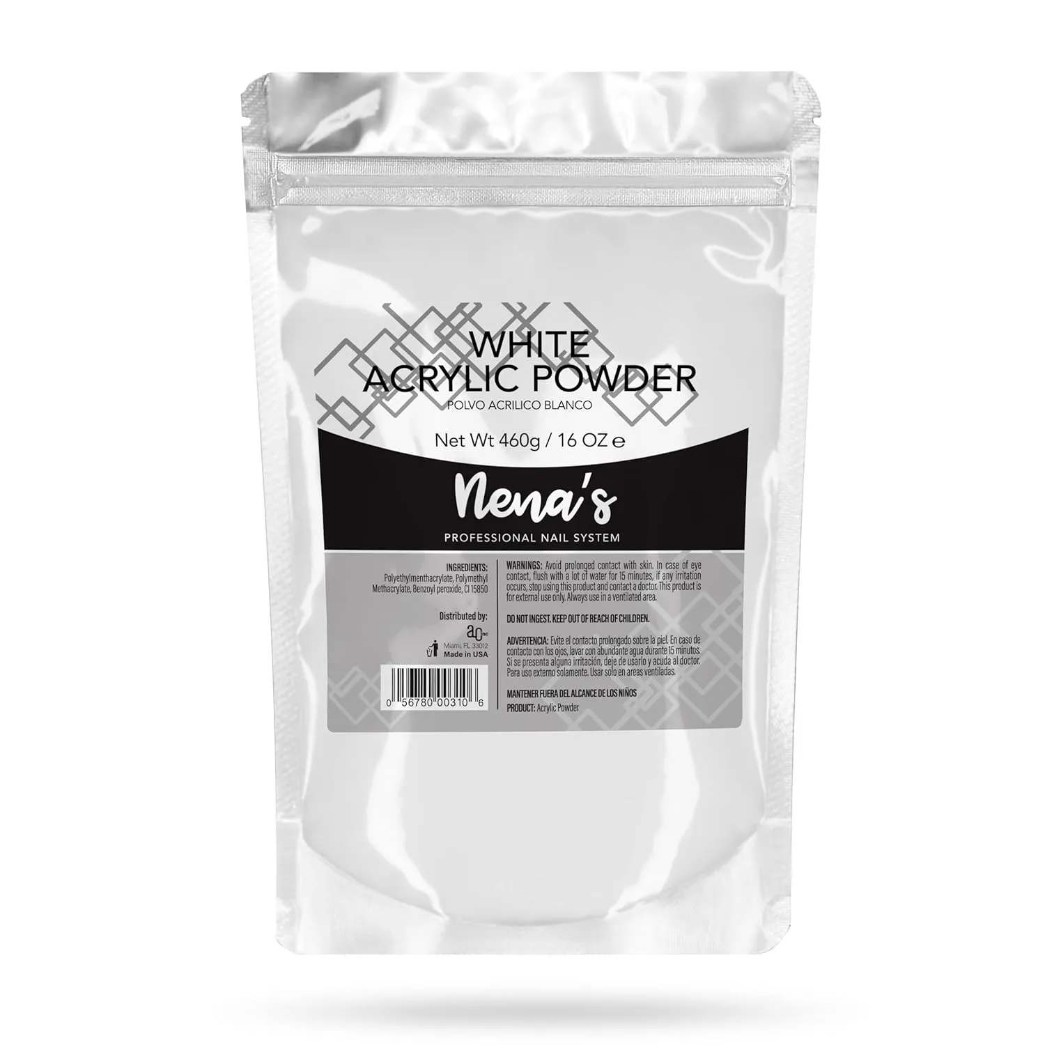 Nena's Superior Sculpting Powder Professional Acrylic Nail System Clear Blush Pink Medium Pink 16 oz 460 g (White)