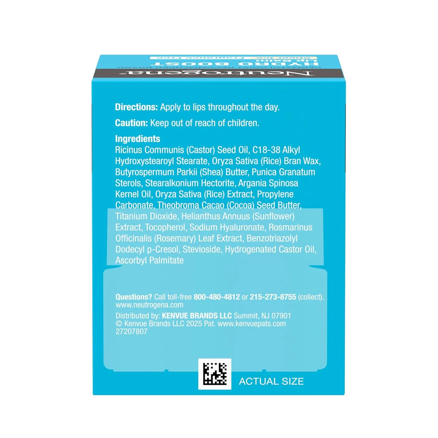 Neutrogena Hydro Boost Hyaluronic Acid, Unscented Lip Balm Leaves Lips Feeling Hydrated, Sheer Ice Nude Lip Balm with a Sweet Sugar Flavor, Fragrance Free, 0.5 oz (Pack of 2)