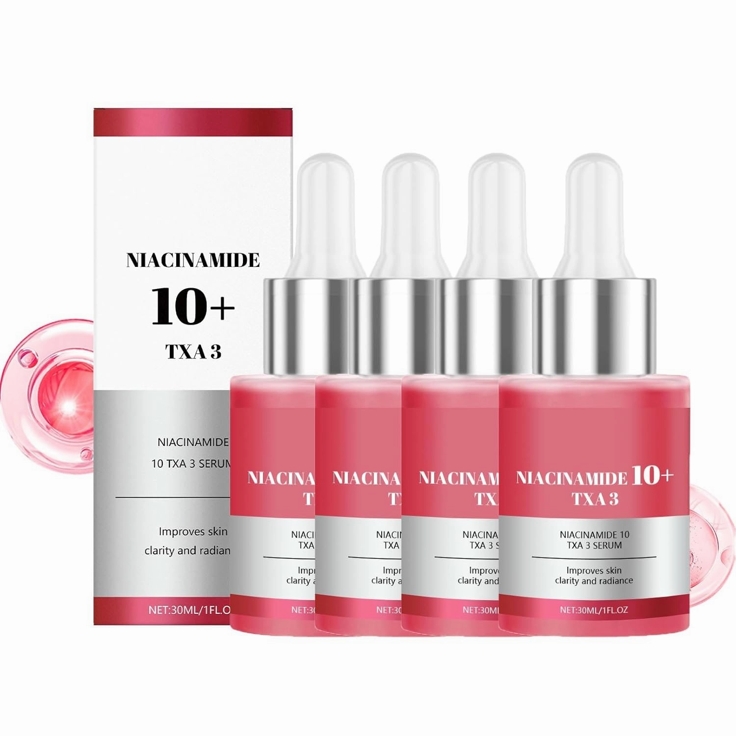 Niacinamide 10   TXA 3 Brightening Serum, Hyaluronic Acid Serum for Face, Moisturizing Face Sérum for Women Anti Aging, Improves Skin Clarity and Radiance, Intense Moisturizing & Hydrating (4)