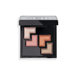 OFIR Quadratic Eyeshadow Palette | Richly Emollient & Blendable Formula | Eye Shadow Palette Makeup | Intensely Pigmented Orange Caves - Warm Orange Rustic Tones | Travel Size with Mirror, 4.4 G