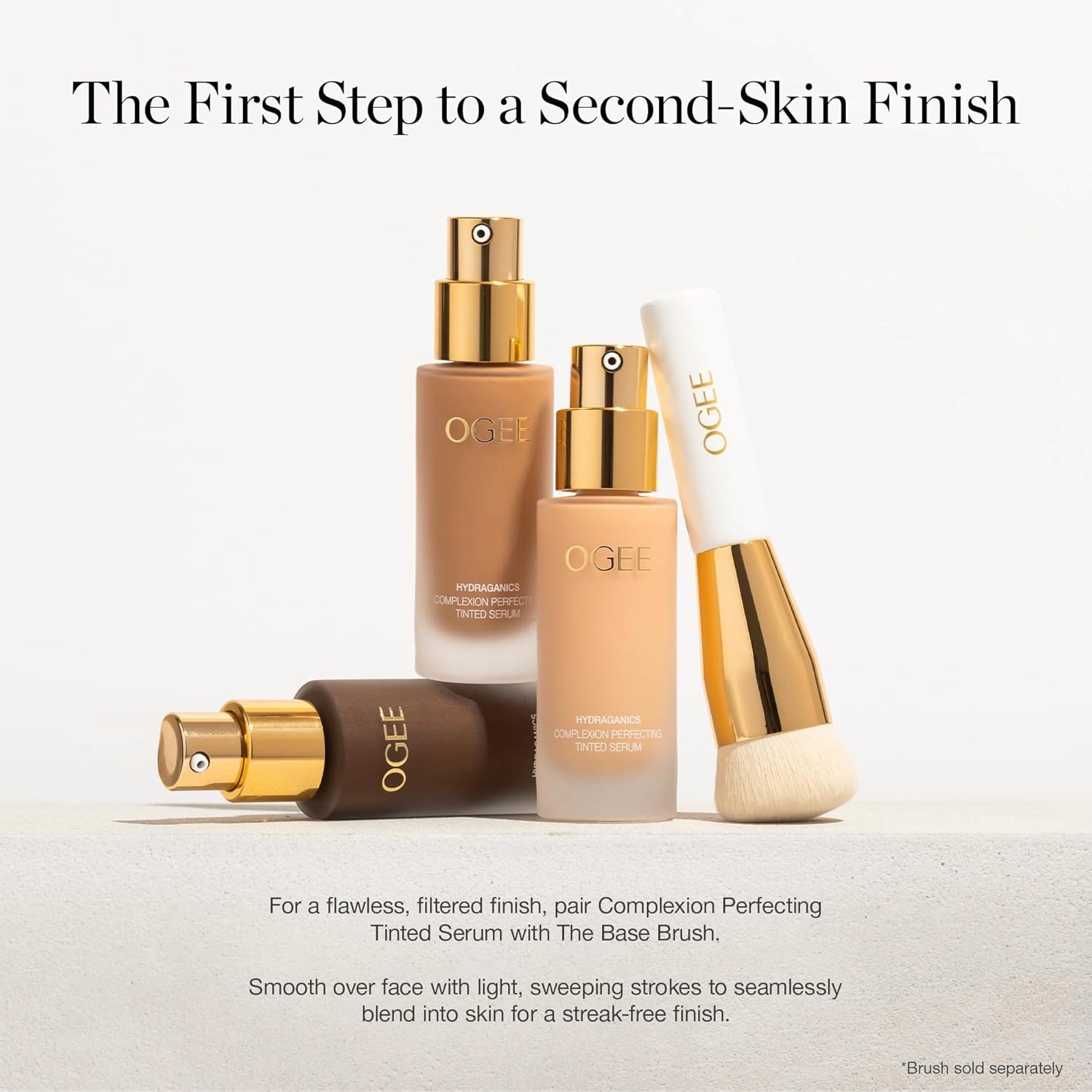 Ogee Complexion Perfecting Liquid Foundation - Lightweight Tinted Moisturizer For Face (Birch 0.25N - Fair, Neutral Undertones) - with Vitamin C & Jojoba Oil - Certified Organic & Made in USA