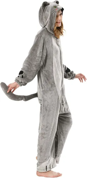 OLAOLA Adult Onesie, Animal Halloween Costume, Unisex Onesies Plush Cosplay Pajamas One-Piece Sleepwear