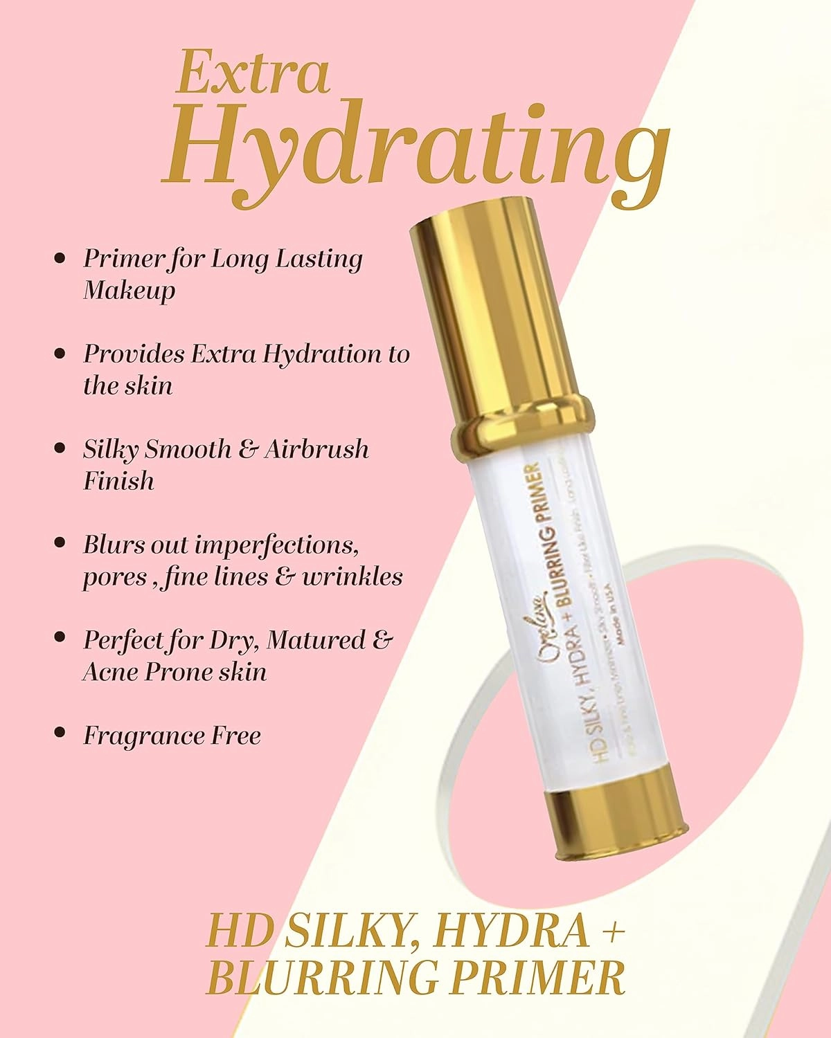 OMOLEWA HD SILK, HYDRA   BLURRING EXTRA HYDRATING PRIMER - ULTIMATE HYDRATION FOR FLAWLESS MAKEUP APPLICATION