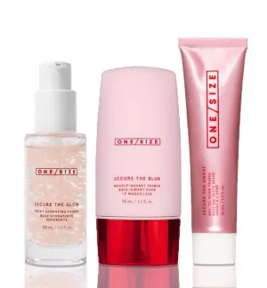 One Size by Patrick Starrr/High-Performance Primer Trio: Secure The Glow   Secure The Sweat   Secure The Blur Set, 3-Piece Collection