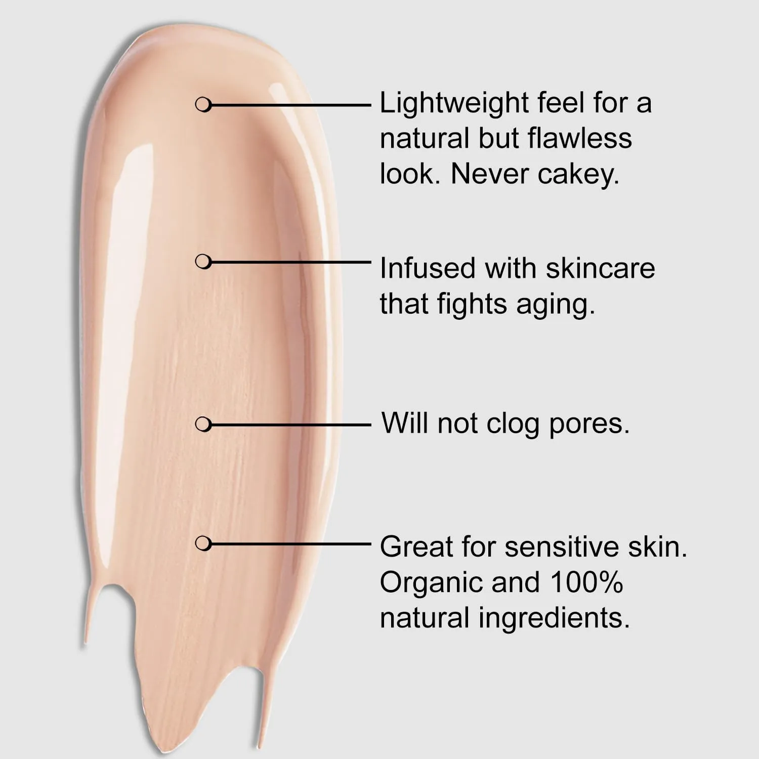 Organic Aloe-Based LUX Liquid Foundation, Natural Vegan Gluten-Free Made in USA, Cream