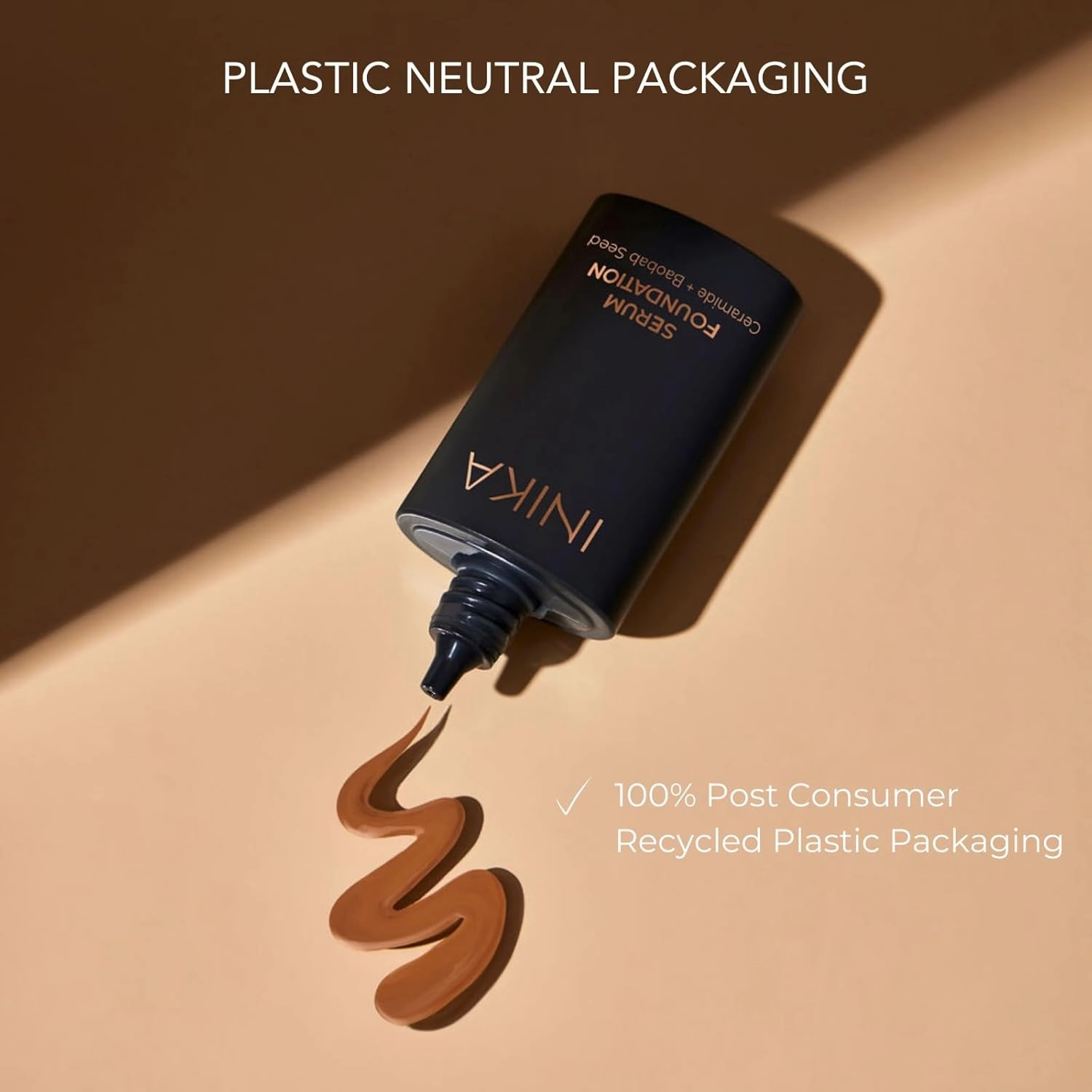 Organic Serum Foundation | Vegan, Buildable Coverage, Weightless Second Skin Feel, Transfer Proof with Skincare Ingredients in Sustainable Packaging. Radiant 25ml
