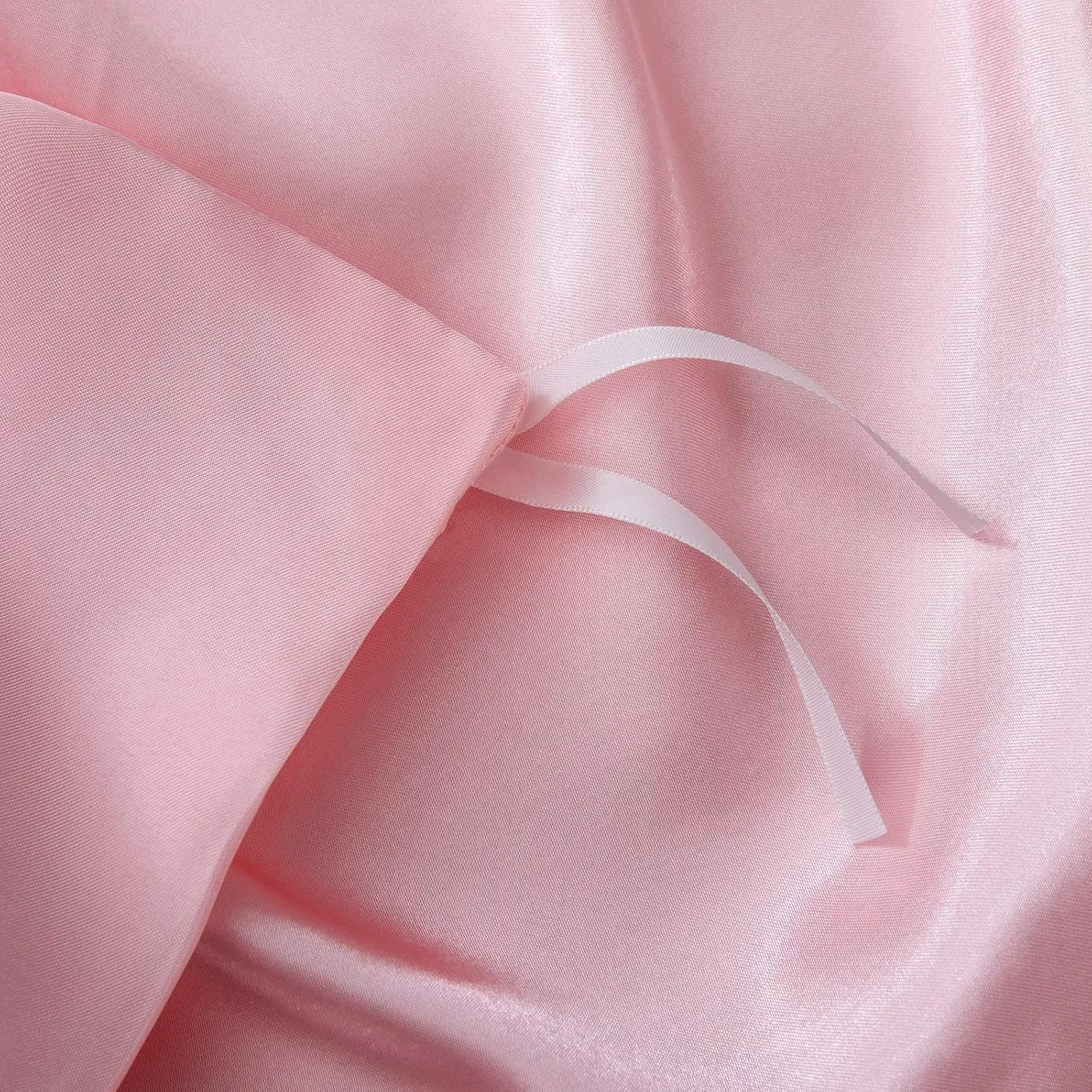 P Pothuiny Satin Duvet Cover Twin, Single Soft Duvet Cover Only, Luxury Silky Like Blush Pink Duvet Cover 68" x 90" Sold Separately - Zipper Closure & Corner Ties